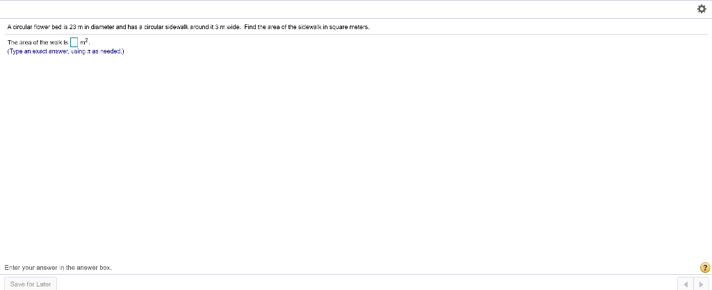 Solved o A circular flower bed is 23 m in diameter and has a | Chegg.com