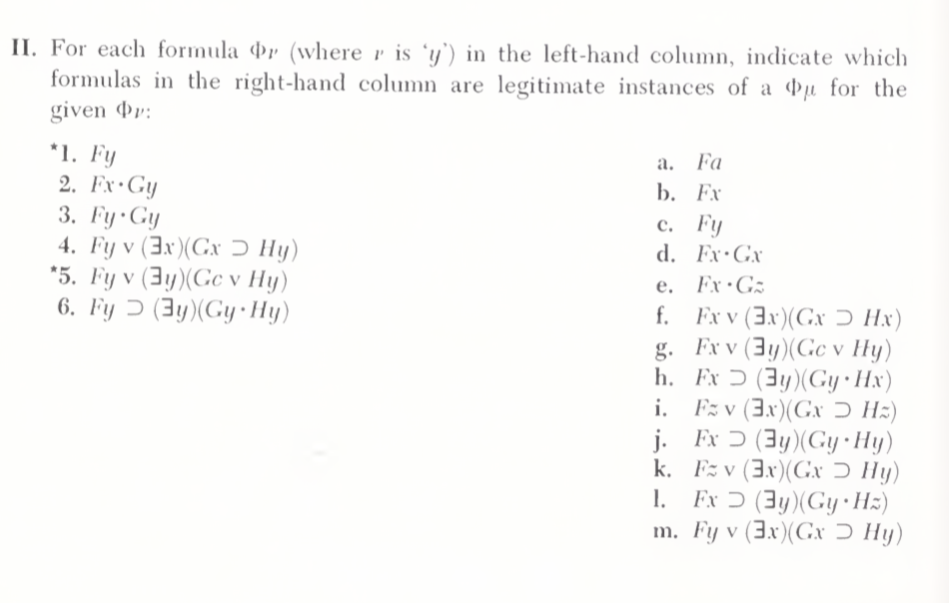 Solved Ii For Each Formula Dp Where R Is Y In The Le Chegg Com