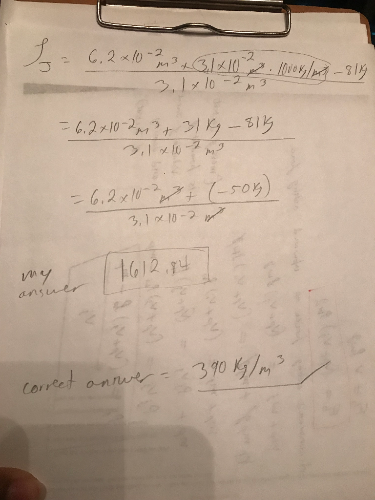 Something went wrong with my order of operations and | Chegg.com