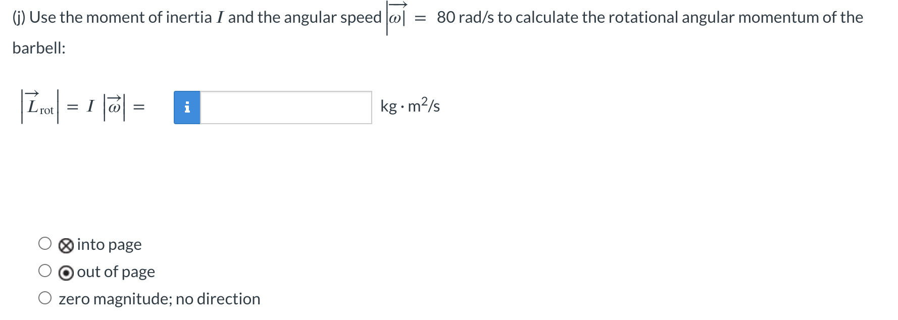 Solved A barbell spins around a pivot at its center at A.