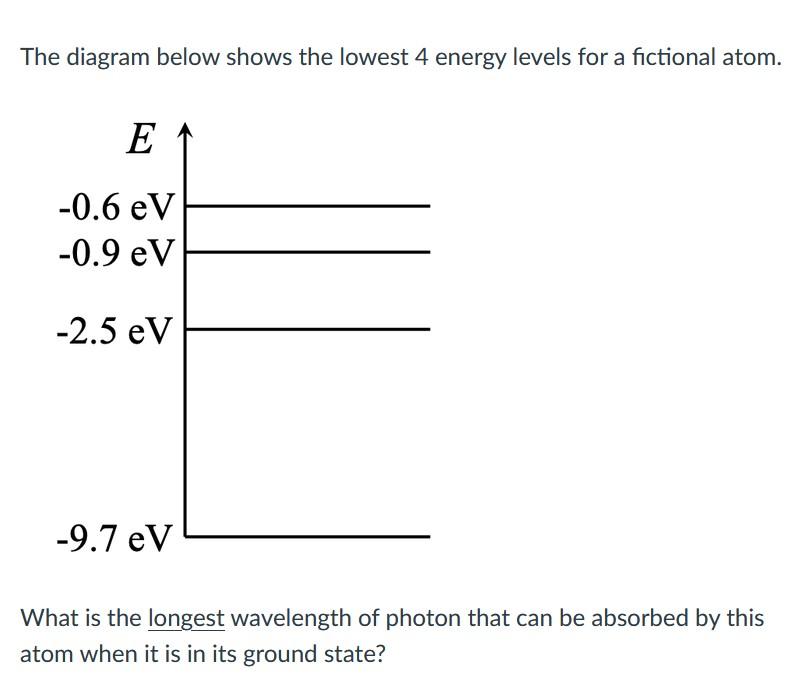 Solved The diagram below shows the lowest 4 energy levels | Chegg.com