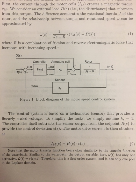 Solved First, the current through the motor coils (IM)