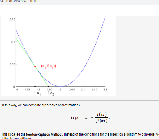 Notts Method 3.3 Root Finding and Newton's Method Newton's Method | Chegg.com