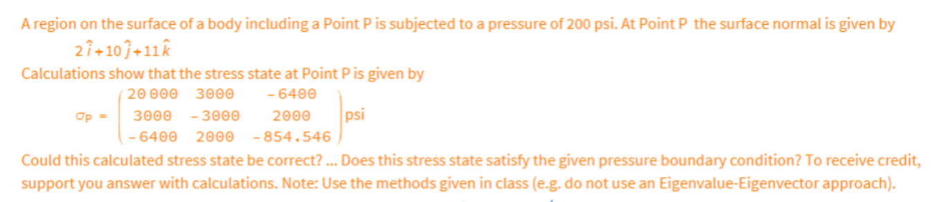 Solved A region on the surface of a body including a Point P | Chegg.com
