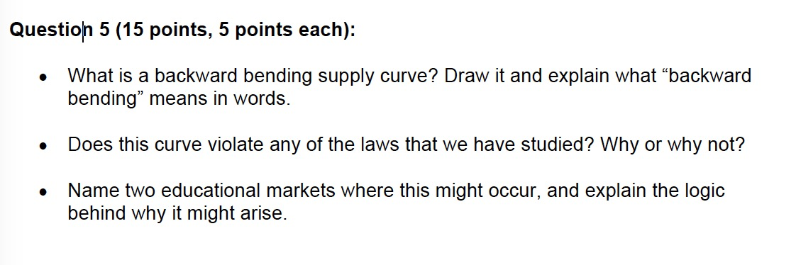 Solved Question 5 (15 points, 5 points each): What is a | Chegg.com