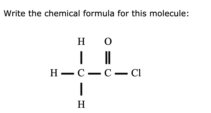Solved Write the chemical formula for this molecule: H O | | Chegg.com