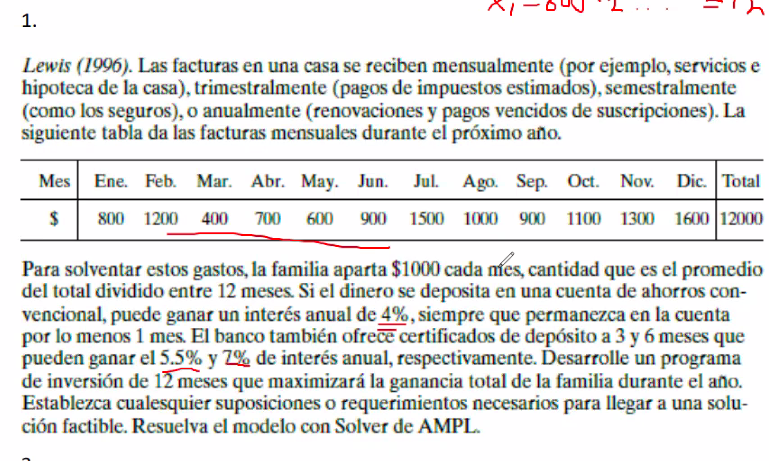 1. Lewis (1996). Las facturas en una casa se reciben mensualmente (por ejemplo, servicios e hipoteca de la casa), trimestral