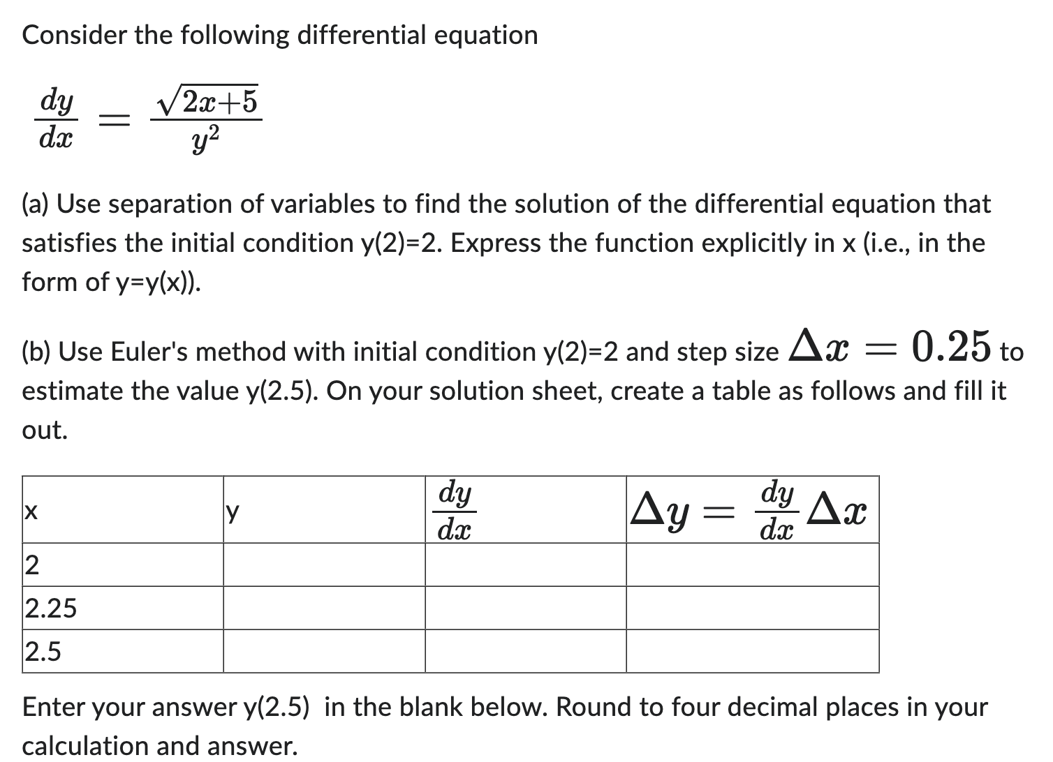 Solved Consider The Following Differential | Chegg.com