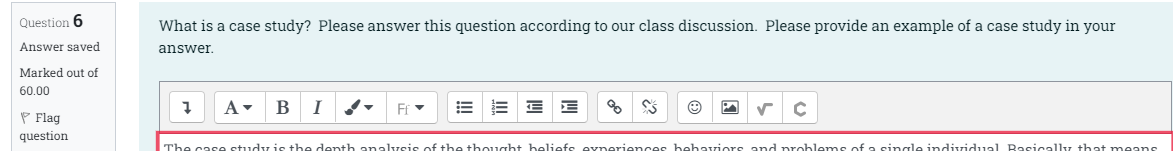 question 6 what is a case study