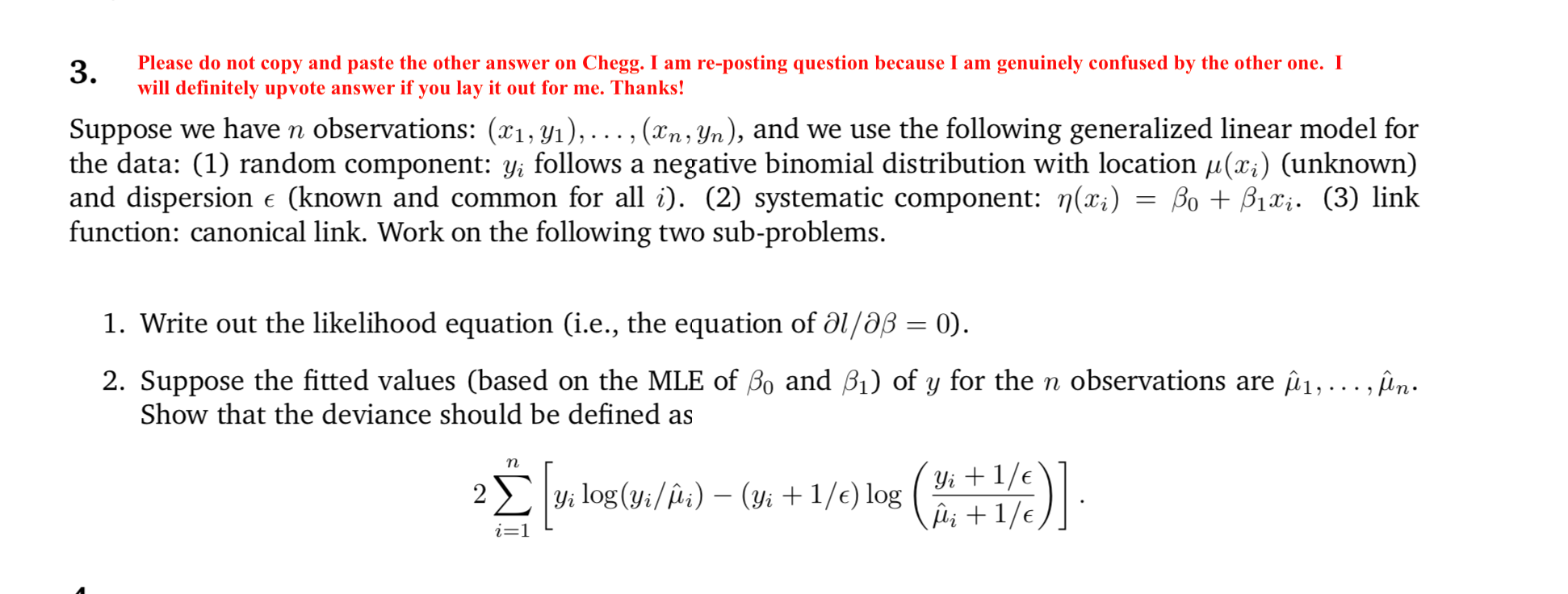 n 3. Please do not copy and paste the other answer on | Chegg.com