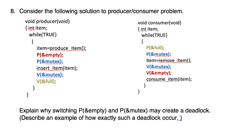 Solved 8. Consider The Following Solution To | Chegg.com