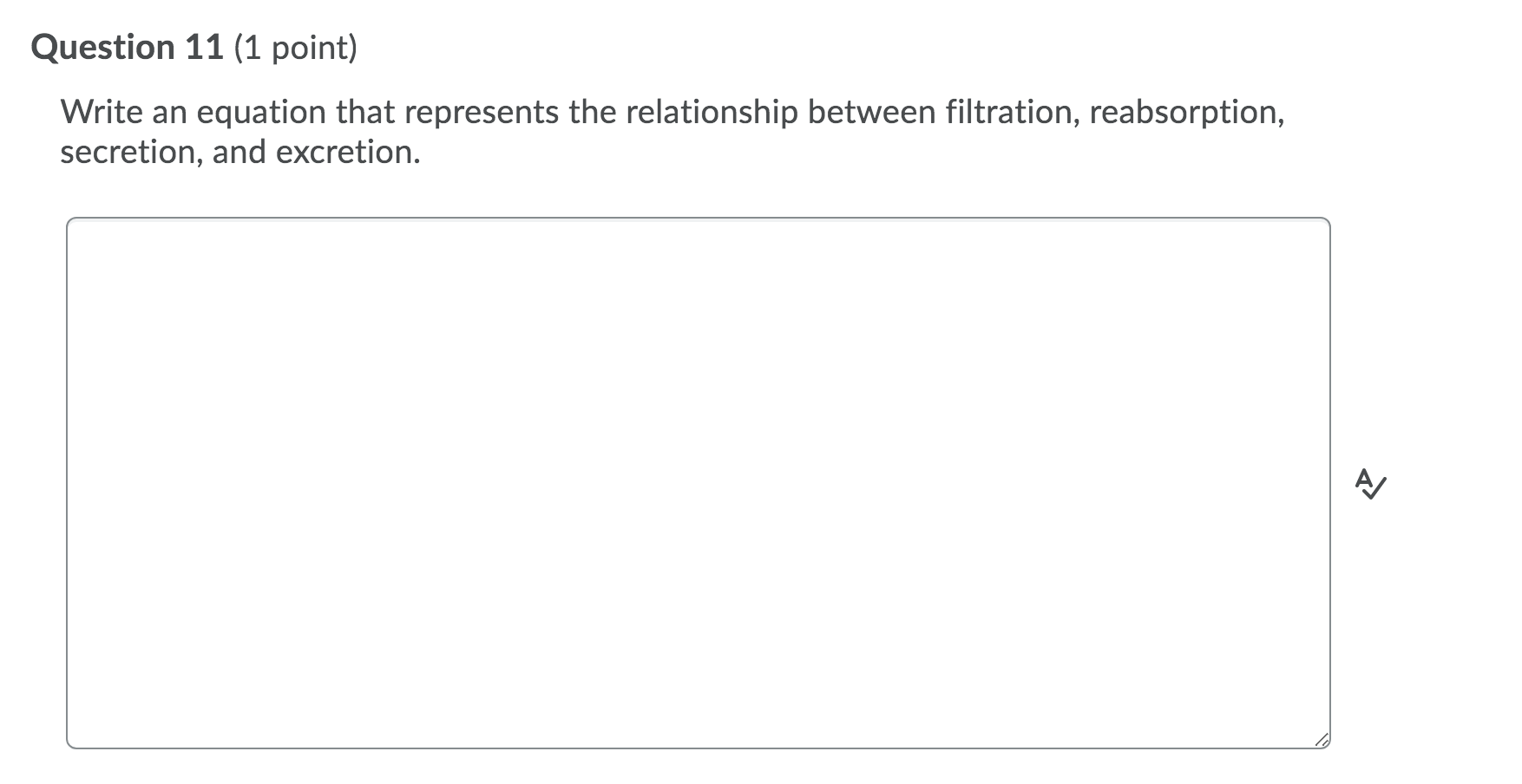 Solved Question 11 (1 point) Write an equation that | Chegg.com