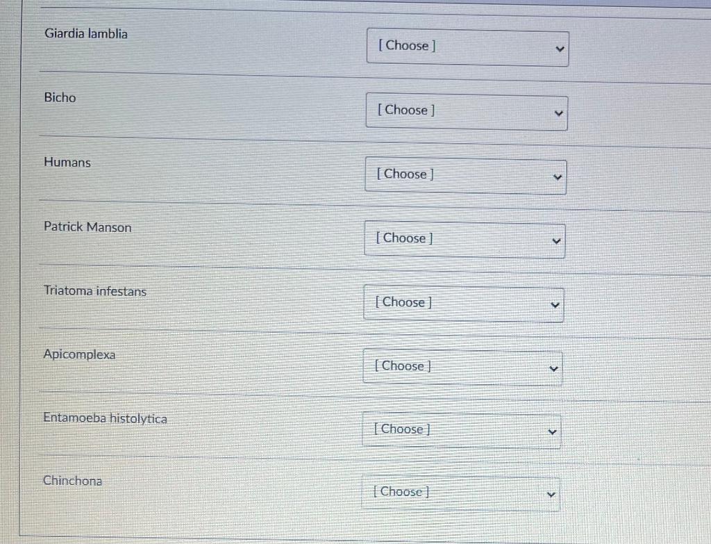 Solved Match each term/name/taxon in the list from the | Chegg.com
