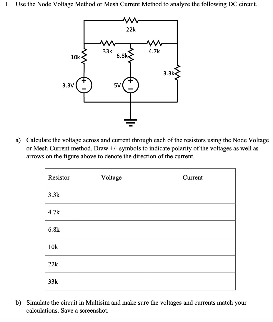 Solved 1 Use The Node Voltage Method Or Mesh Current Met Chegg Com