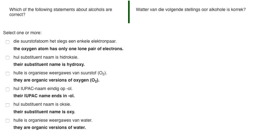 Solved Which Of The Following Statements About Alcohols Are 