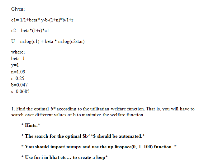Given Cl 1 1 Beta Y B 1 N B 1tr C2 Chegg Com