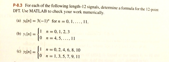 Solved P-8.3 For each of the following length-12 signals, | Chegg.com