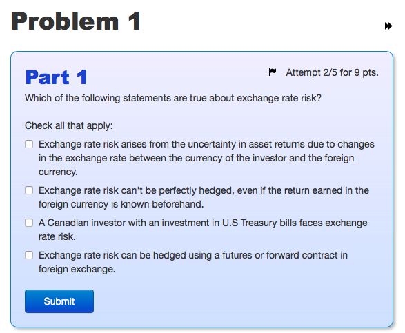 Solved Problem 1 Part 1 Attempt 2/5 for 9 pts. Which of the | Chegg.com