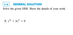 Solved Solve the given ODE. Show the details of your work. | Chegg.com
