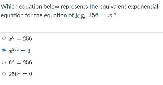 Solved Which equation below represents the equivalent | Chegg.com