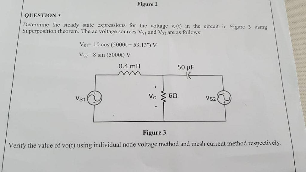 Solved Figure 2 QUESTION 3 Determine the steady state | Chegg.com