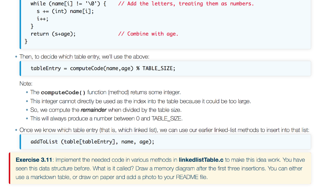 An array of linked lists Consider creating an array | Chegg.com