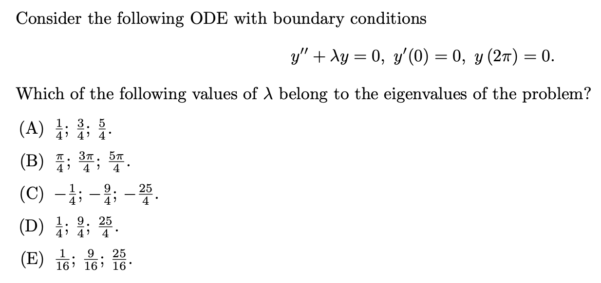 Solved Consider the following ODE with boundary conditions | Chegg.com