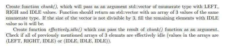 Solved Create function chunk(), which will pass as an | Chegg.com