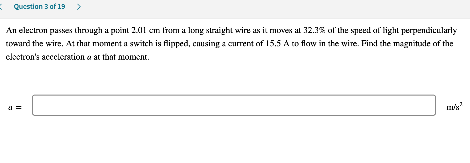 Solved Question 2 of 19 There is a uniform magnetic field of | Chegg.com