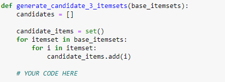 Solved Using a list of frequent 2-itemsets, return a list of | Chegg.com