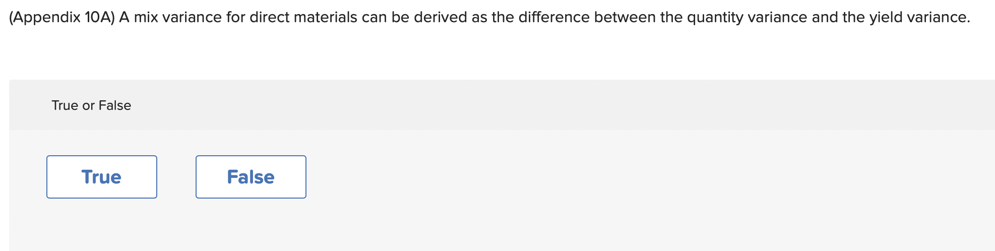 Solved (Appendix 10A) A mix variance for direct materials | Chegg.com