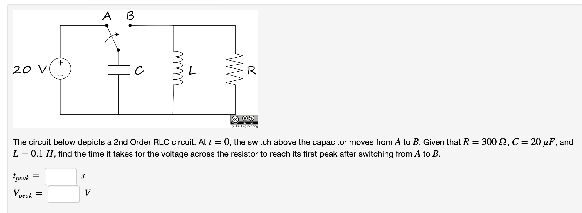 Solved The Circuit Below Depicts A 2nd Order Rlc Circuit Chegg Com