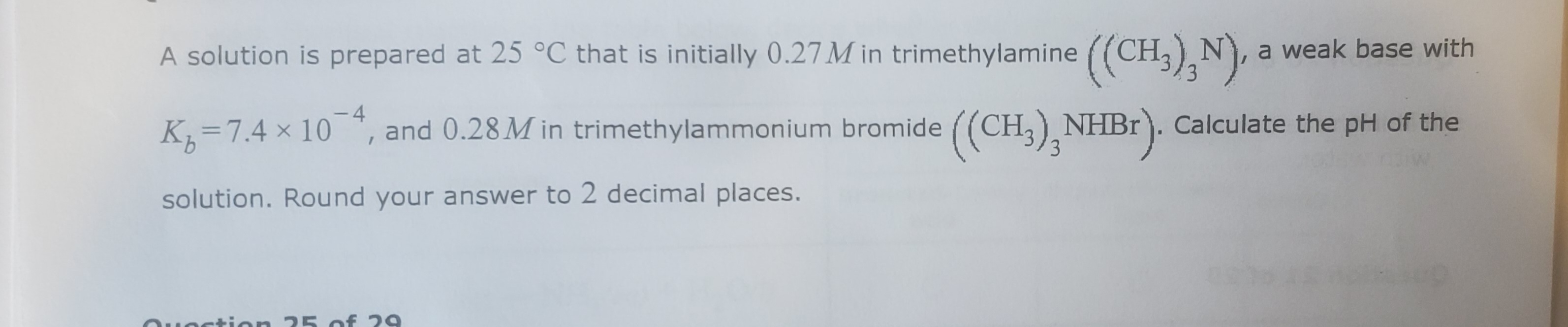 Solved A Solution Is Prepared At 25∘C That Is Initially | Chegg.com