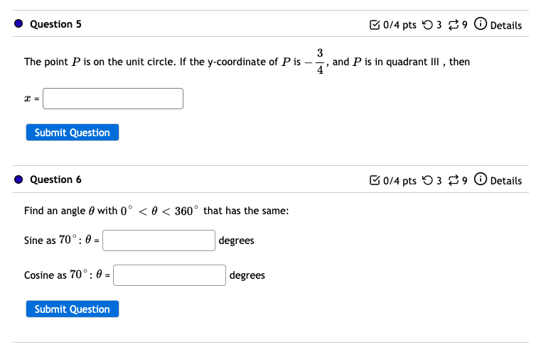 Solved The Point P Is On The Unit Circle. If The | Chegg.com