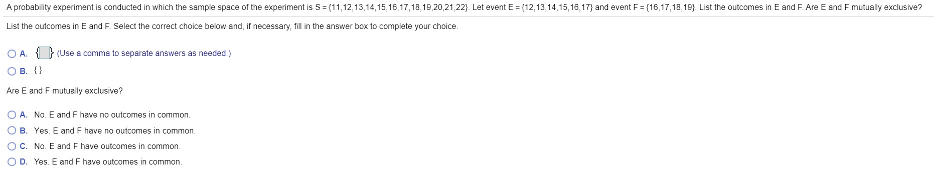 Solved A probability experiment is conducted in which the | Chegg.com