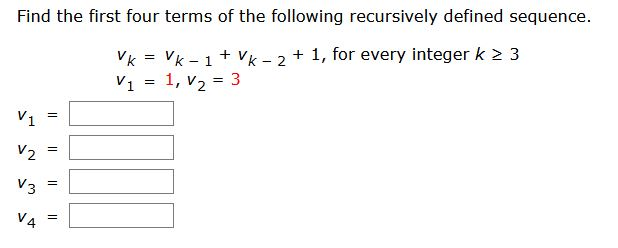 Solved + Find The First Four Terms Of The Following | Chegg.com