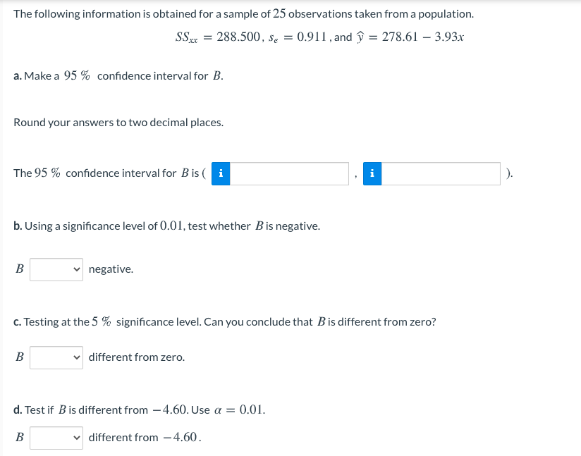Solved The following information is obtained for a sample of | Chegg.com