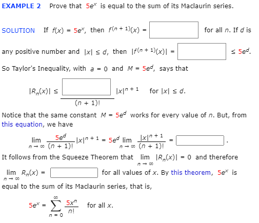 Solved EXAMPLE 2 Prove that 5e is equal to the sum of its | Chegg.com