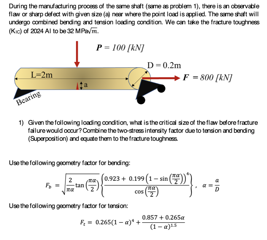 Solved During the manufacturing process of the same shaft | Chegg.com