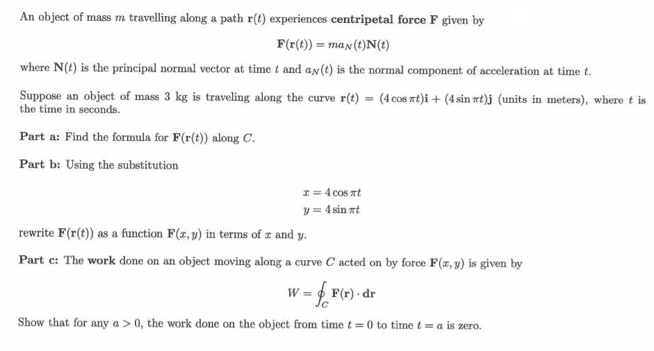 Solved An Object Of Mass M Travelling Along A Path R T E Chegg Com