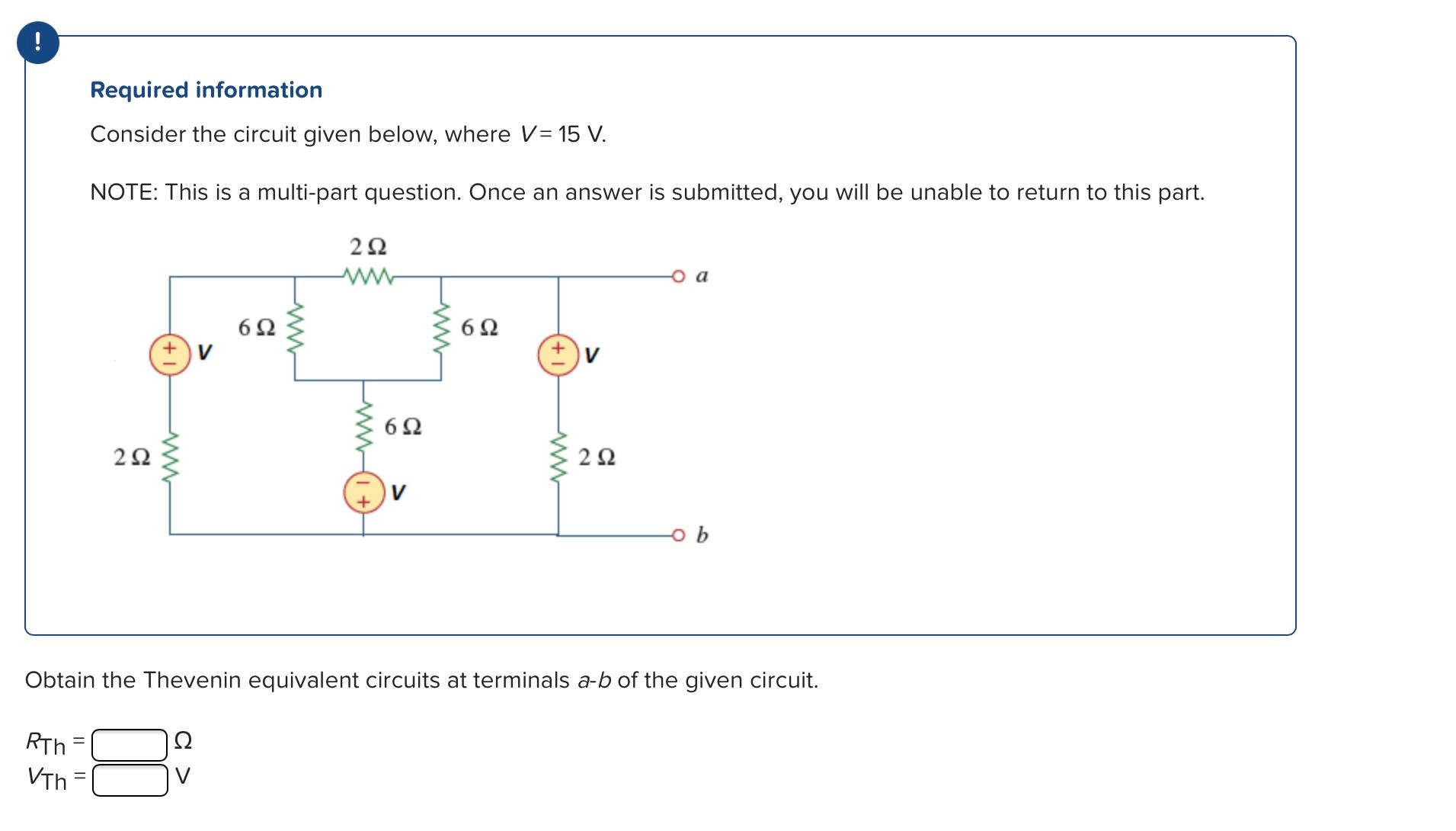 Solved Required information Consider the circuit given | Chegg.com
