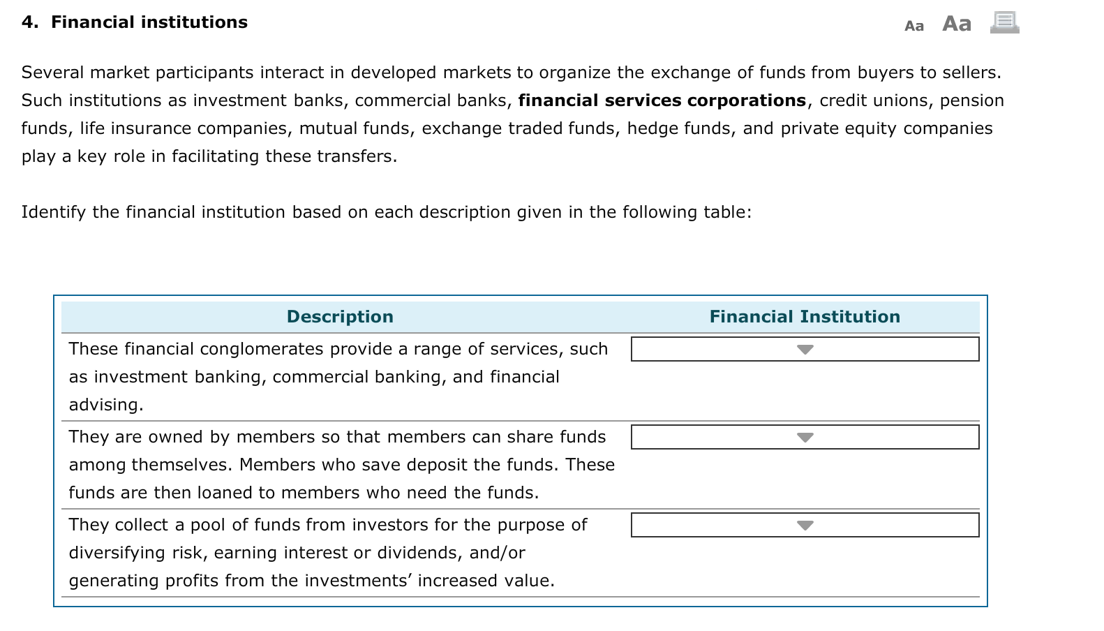 solved-4-financial-institutions-aa-aa-e-several-market-chegg