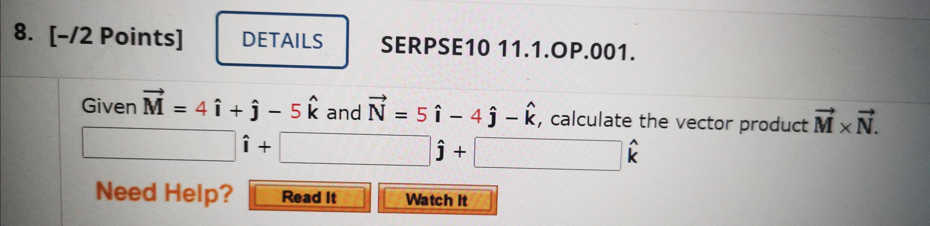 Solved 8 2 Points Details Serpse10 11 1 Op 001 Give Chegg Com