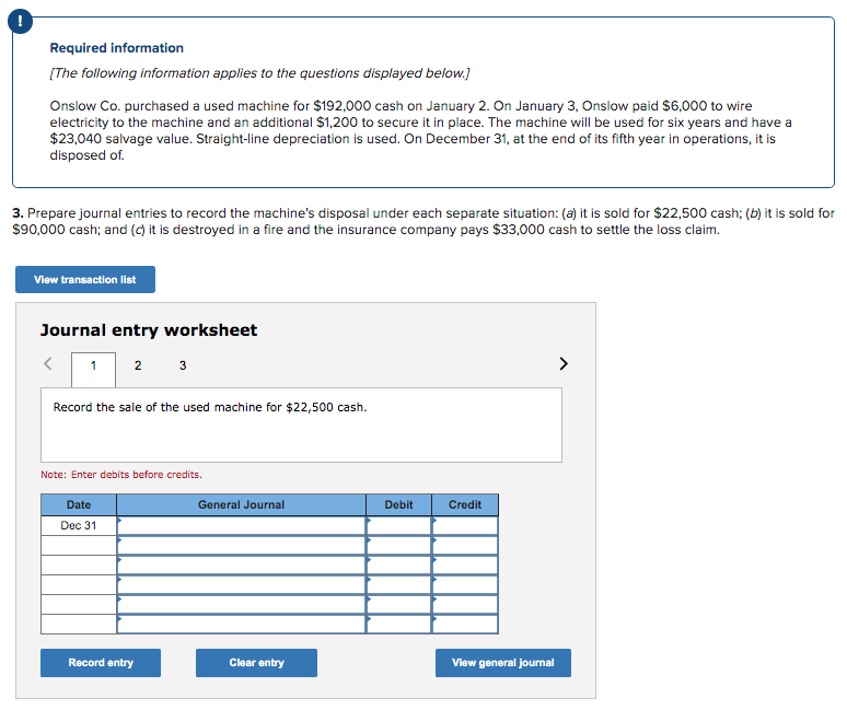 Solved 1. Prepare journal entries to record the machine's