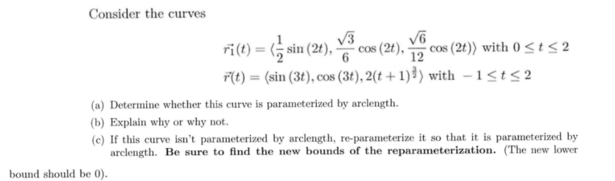 Solved Consider The Curves | Chegg.com