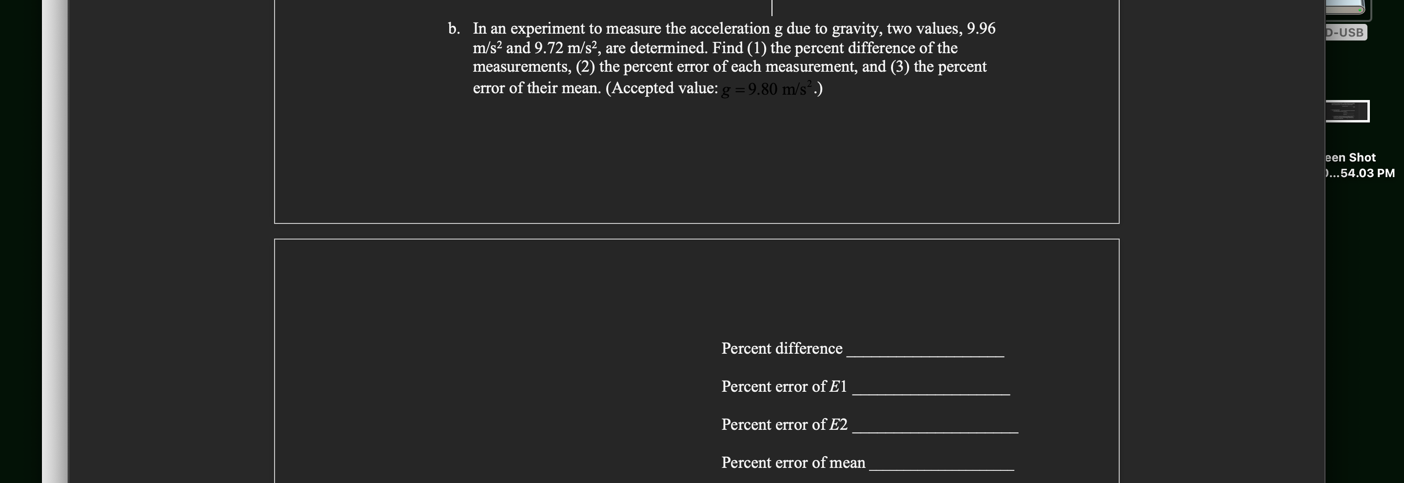 Solved 1. In an experiment to determine the value of, a | Chegg.com