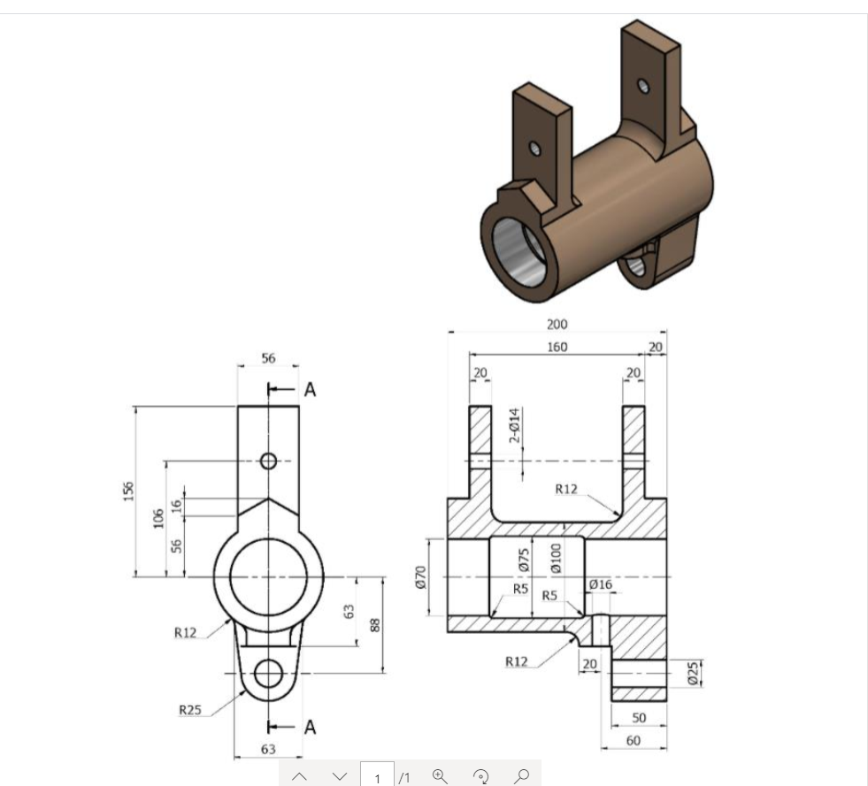 The part shown above is to be machined from a | Chegg.com