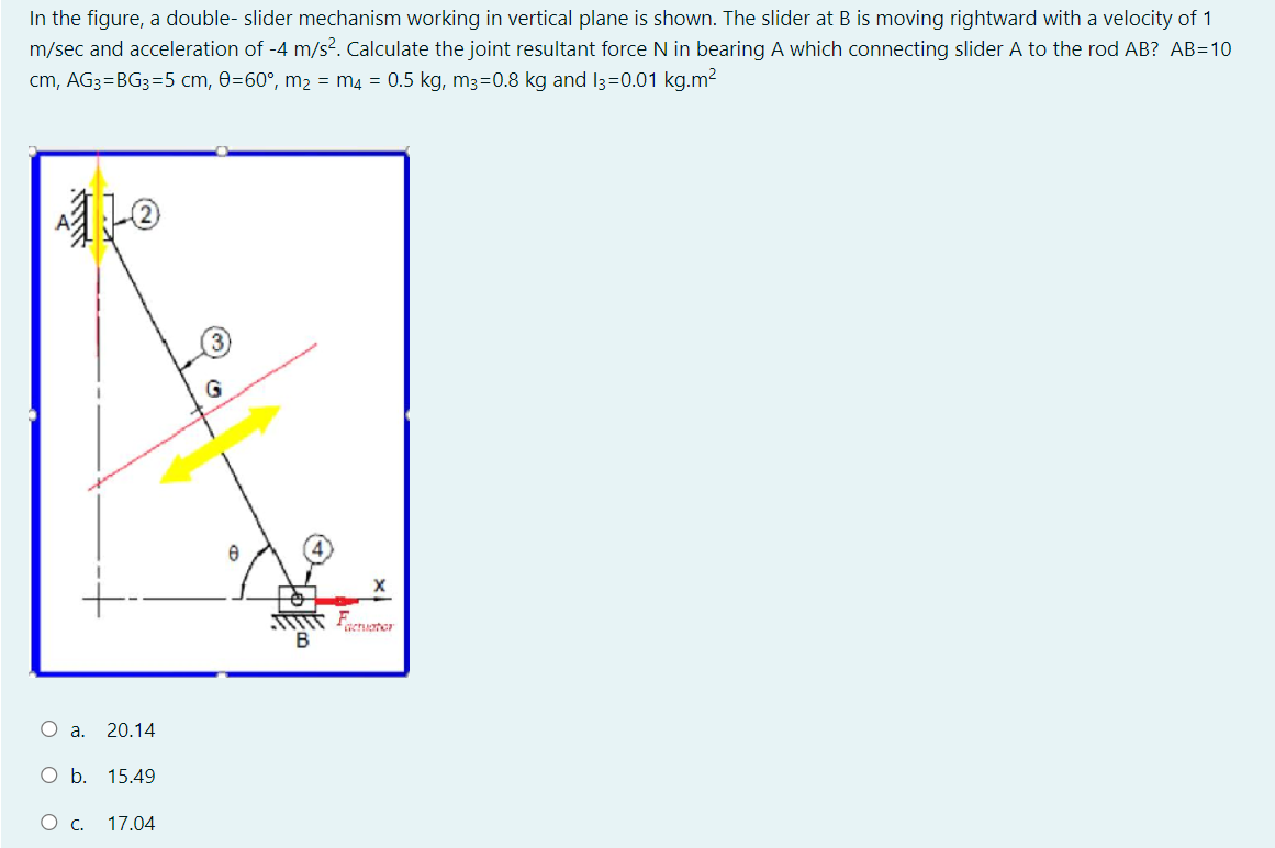 Solved In the figure, a double-slider mechanism working in | Chegg.com