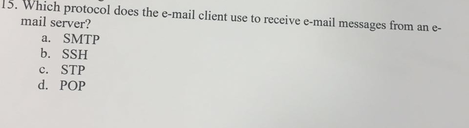 the protocol used for sending e mail over the internet