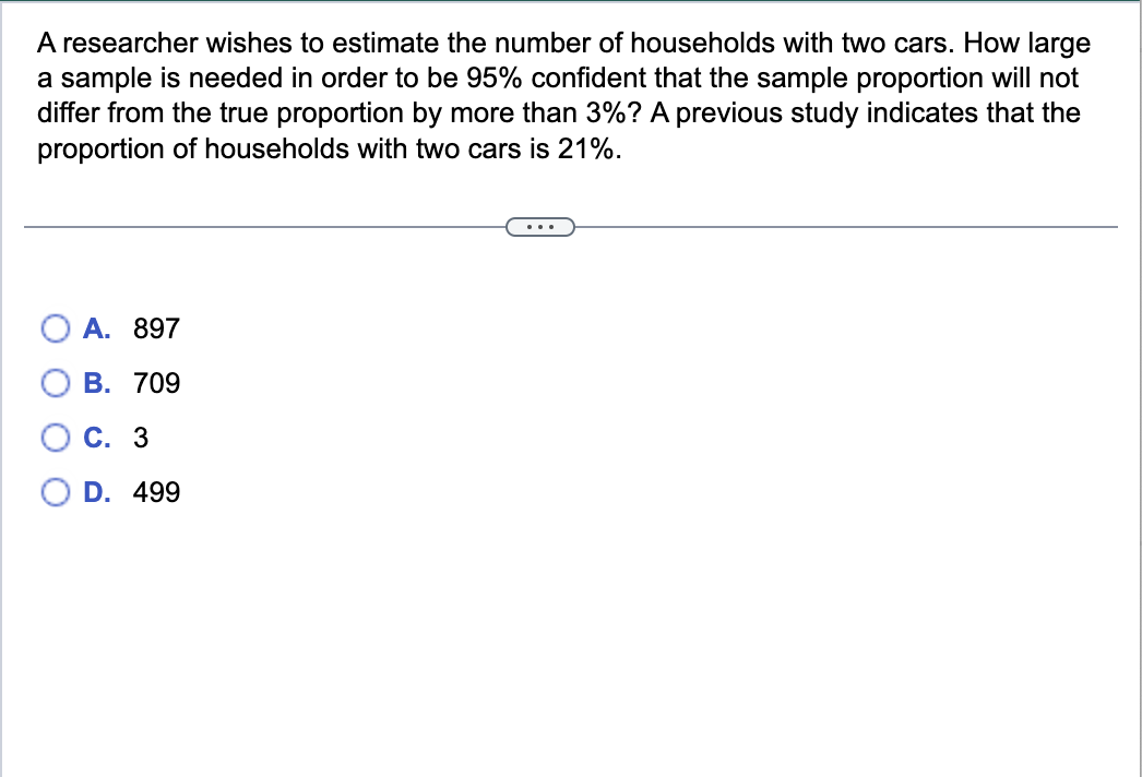 Solved A researcher wishes to estimate the number of | Chegg.com